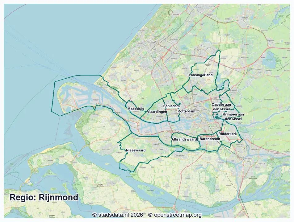 Kaart Rijnmond